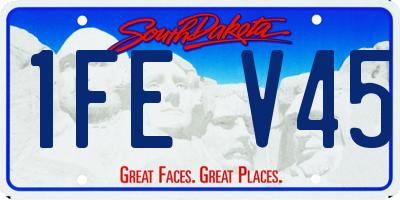SD license plate 1FEV45
