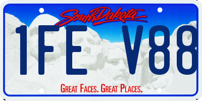 SD license plate 1FEV88