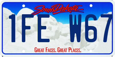 SD license plate 1FEW67