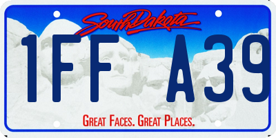 SD license plate 1FFA39
