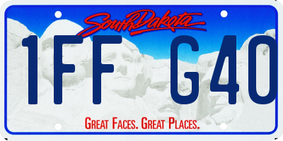 SD license plate 1FFG40