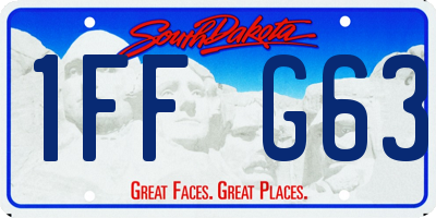 SD license plate 1FFG63
