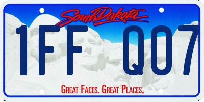 SD license plate 1FFQ07