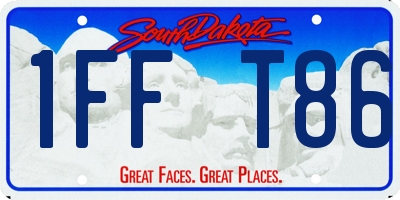 SD license plate 1FFT86