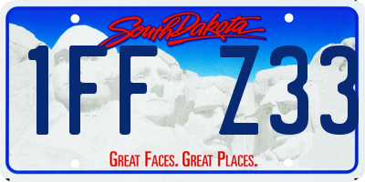 SD license plate 1FFZ33