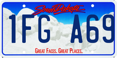 SD license plate 1FGA69