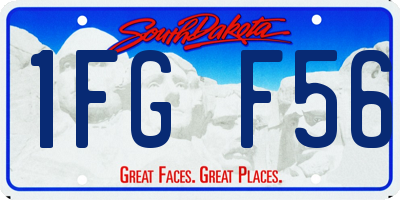 SD license plate 1FGF56