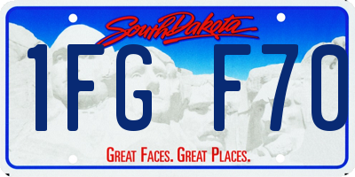 SD license plate 1FGF70