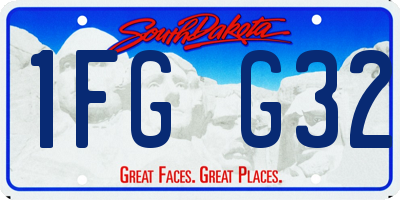 SD license plate 1FGG32