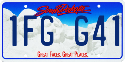 SD license plate 1FGG41