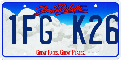 SD license plate 1FGK26