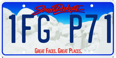 SD license plate 1FGP71