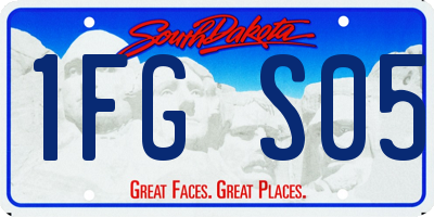 SD license plate 1FGS05