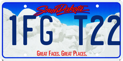SD license plate 1FGT22