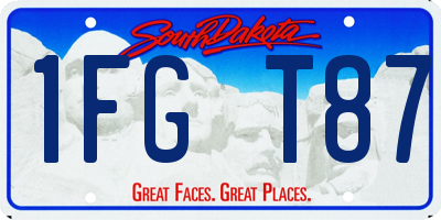SD license plate 1FGT87