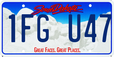 SD license plate 1FGU47