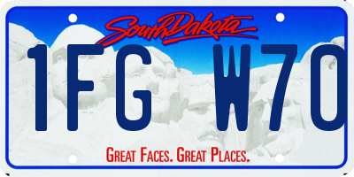 SD license plate 1FGW70