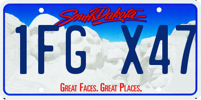 SD license plate 1FGX47