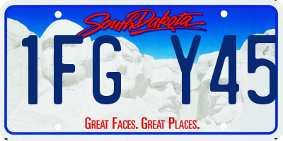 SD license plate 1FGY45