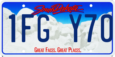 SD license plate 1FGY70