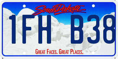 SD license plate 1FHB38