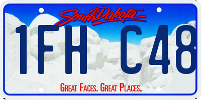 SD license plate 1FHC48