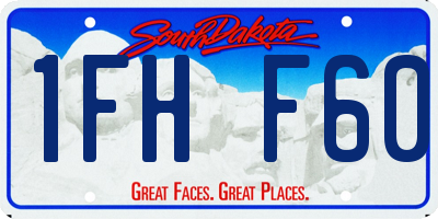 SD license plate 1FHF60