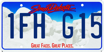 SD license plate 1FHG15