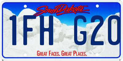 SD license plate 1FHG20