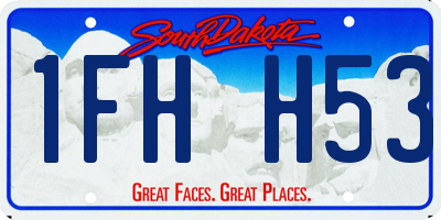 SD license plate 1FHH53