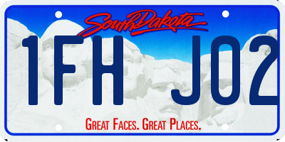 SD license plate 1FHJ02