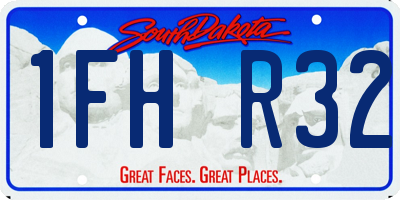 SD license plate 1FHR32