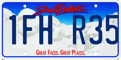 SD license plate 1FHR35
