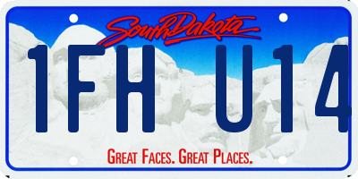 SD license plate 1FHU14