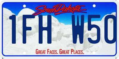 SD license plate 1FHW50