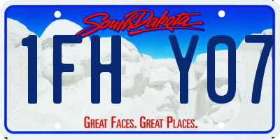 SD license plate 1FHY07