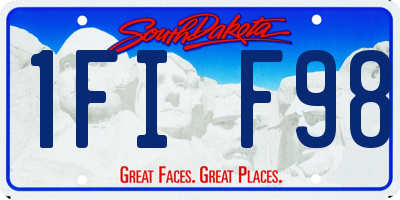 SD license plate 1FIF98
