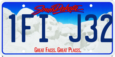 SD license plate 1FIJ32