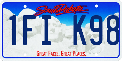 SD license plate 1FIK98