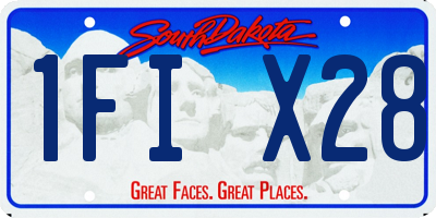 SD license plate 1FIX28