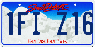 SD license plate 1FIZ16