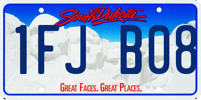 SD license plate 1FJB08