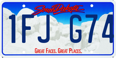 SD license plate 1FJG74