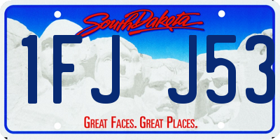 SD license plate 1FJJ53