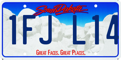 SD license plate 1FJL14