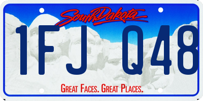 SD license plate 1FJQ48