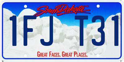 SD license plate 1FJT31