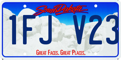 SD license plate 1FJV23