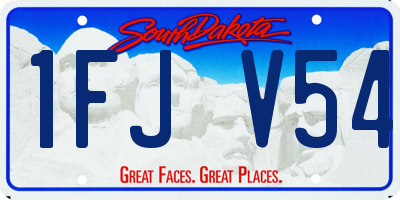 SD license plate 1FJV54
