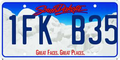 SD license plate 1FKB35